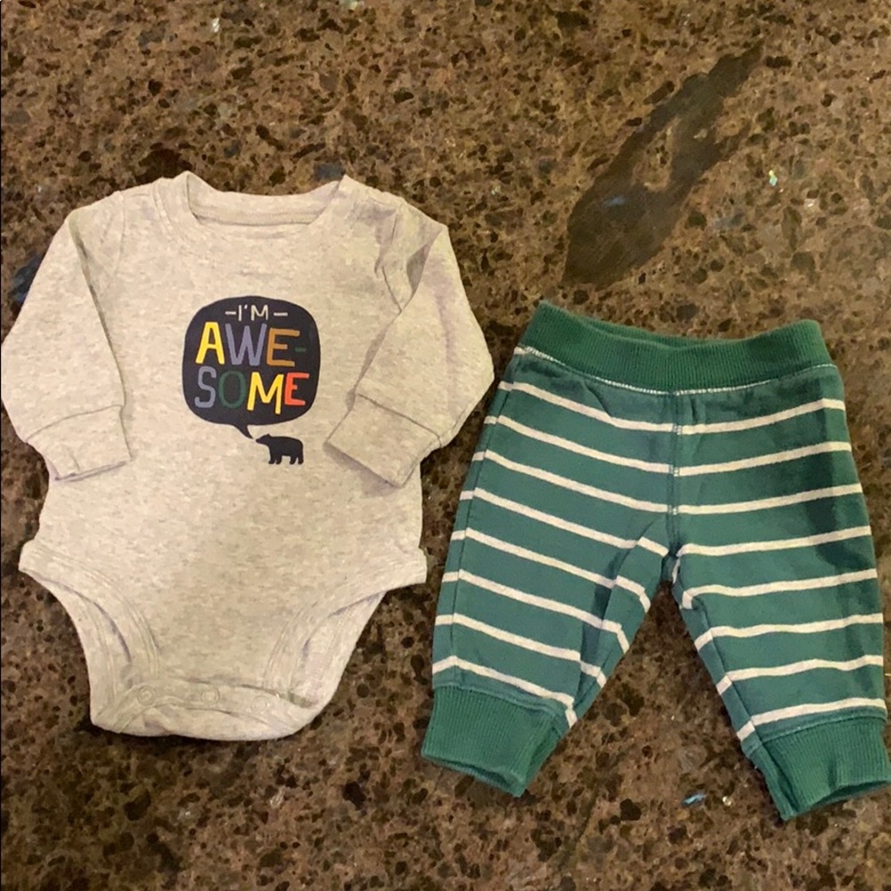 Carters 2 PC Set I’m Awesome Bear Sz 3 Months